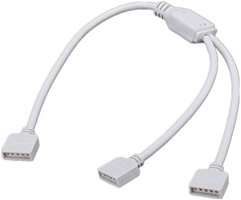 Davitu Electrical Equipments Supplies - 100PCS/lot 5 pin RGBW Connector Cable 1 TO 2,3,4 Splitter female extension wire 5PIN For RGBW RGBWW LED Strip Light - (Color: 1 TO 2)