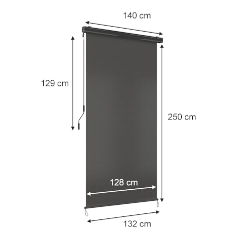 Senkrechtmarkise OK-Living Anthrazit 140 x 250 cm