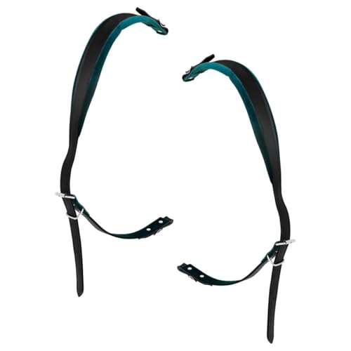 Sangle d'accordéon portable en flanelle et cuir synthétique réglable vert