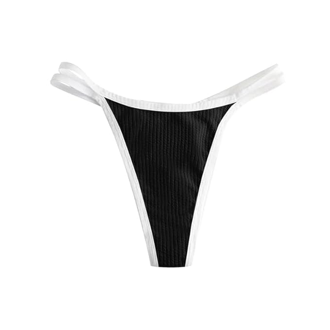 fikten Women's Cotton Fitted Bikini Style Underwear | Women Thong Panty | Women Seamless Panty | Low Rise Sexy Solid G-String Sexy Lingerie Panties Briefs | 100% Super Cotton-picture-54