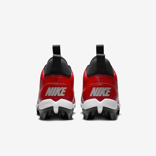 Nike Nike Alpha Menace 4 Shark Football Cleats (FN0028-600, University Red/Metallic Silver/Team Red/White) Size 9.5