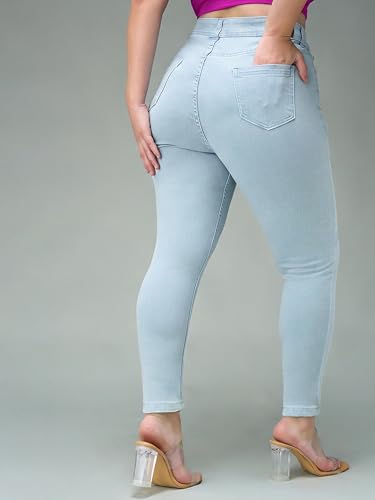 Image of Miss Chase A+ Women's Bootcut High Rise Regular Length Stretchable Denim Jeans