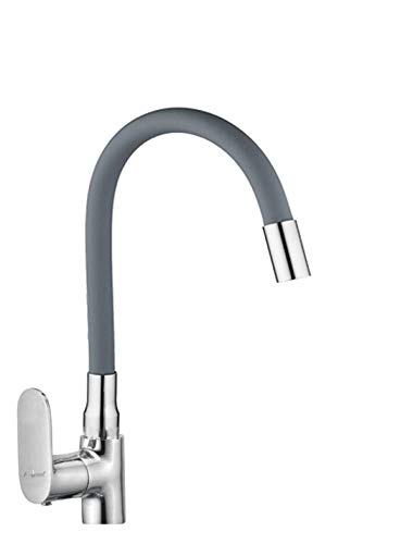 Aquieen Flexi Series Brass, Copper Swan Neck with Flexible Spout Basin Tap Cuff - [Grey] (B08HXCTTZV) Amazon Price History, Amazon Price Tracker