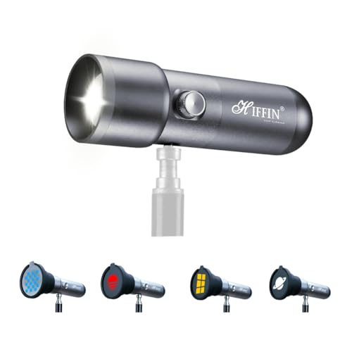 Image of HIFFIN G-Flash RGB Photography Flashlight Portable Video Light LED Spotlight 7500mAh Battery 1-100% Dimming 4 Color Modes 20 GOBO Filters USB-C for Recording Studio Lighting, YouTube, Reels, Vlogging