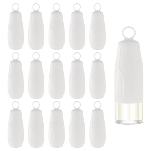 16 Pezzi Manicotti per Bottiglie in Silicone da Viaggio, Custodie a Prova di Perdite per Contenitori,Manicotto Elastico a Prova Perdite Viaggio all'Aperto, Riutilizzabili, Accessori per Lozione