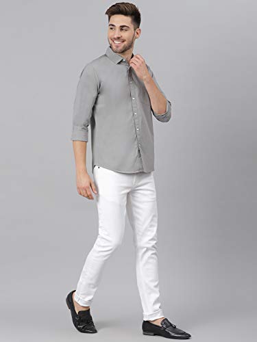 Men's Essential Dress Shirt - 100% Cotton, Slim Fit, Long Sleeve, Button-Down Collar - Casual Wear