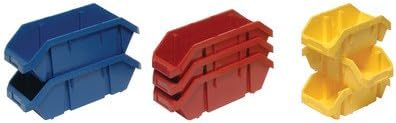 Quick Pick Double Sided Bin (5" H x 6 5/8" W x 12 1/2" D) [Set of 20] Bin Color: Red