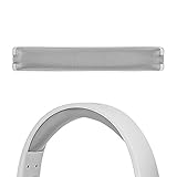 Geekria Proteína - Almohadilla para diadema de piel compatible con Edifier K815, W800BT, W808BT para auriculares, repuesto para diadema/almohadilla para diadema/repuesto (gris)