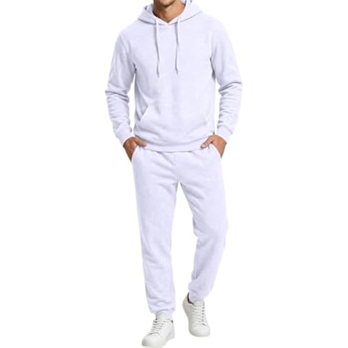 Jogging Suits for Men with Hoodies Sweatpants Winter Outfit Gym Sports 2 Piece Outfit Fall Sweatsuits Sets Long Sleeve