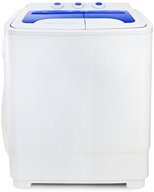 Barton Portable Compact Washer & Spin Dry Cycle Timer Top Load Washing Machine w/Built in Drain Pump