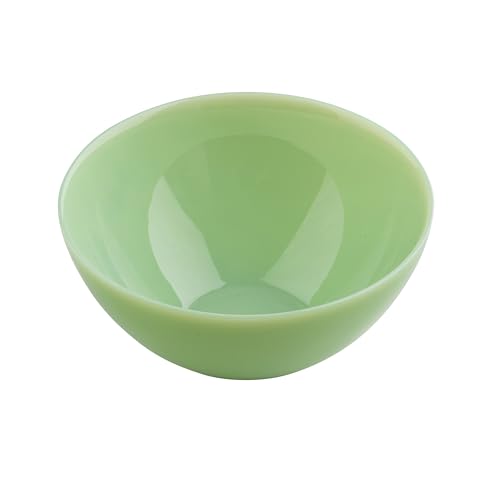 TableCraft 12220 Jadeite Glass Collection Round Single Serve Bowl, 16 oz, Vintage-Style Milk Green Glass, Classic Design, Dishwasher & Microwave Safe, 5.75” x 5.75” x 2.5” – Tabletop Serveware