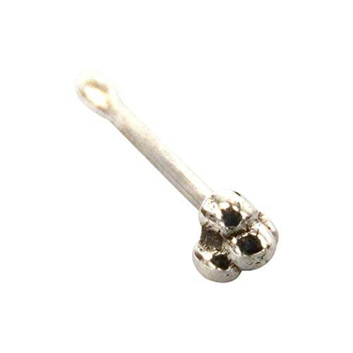Tiny Sterling Silver Ball End Nose Stud 20G Tribal Indian