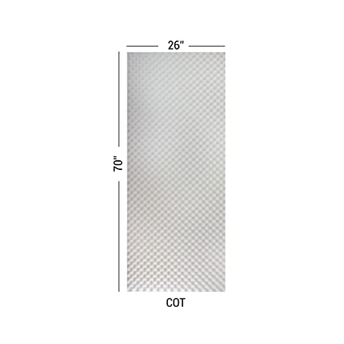 Everything Summer Camp Cabin Comfort - Fits All Cot Size Beds Comfortably -70 X 26 X 1.5 Inches - Super Soft (Egg Crate Mattress Pad (Cot Size), White) #TOP2