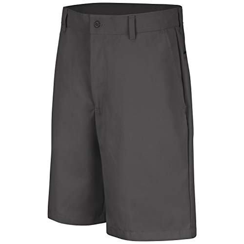 Red Kap Men's Plain Front Short, Charcoal, 38x10
