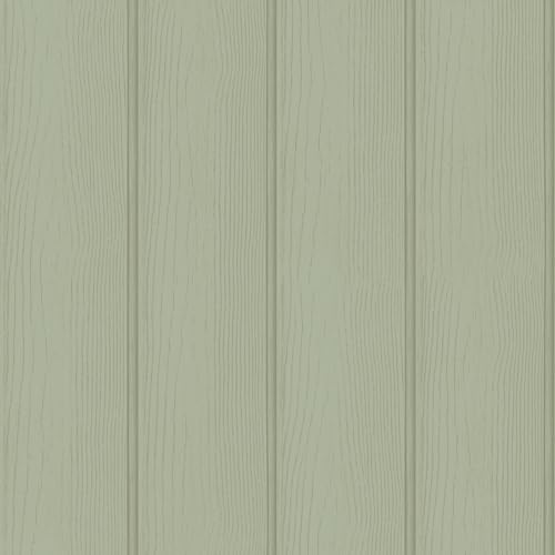 Holden 13990 Papier peint effet panneau de bois à rainure et languette au design élégant et simple pour chambre d'enfant, crèche, salle de jeux Vert sauge