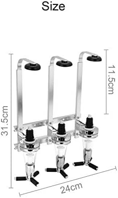 Shoze 3pcs Drinks Dispenser Spring Type Optic Spirit Bottle Holder Wall-Mounted Bar Barware Fixing Bracket Sets