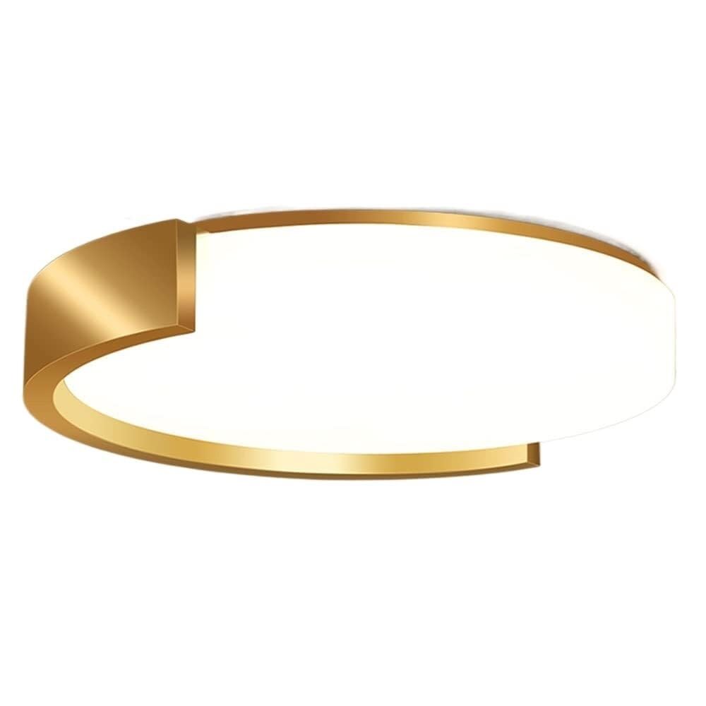Plafonnier LED moderne pour magasin de vêtements et pièces de vie couleur or