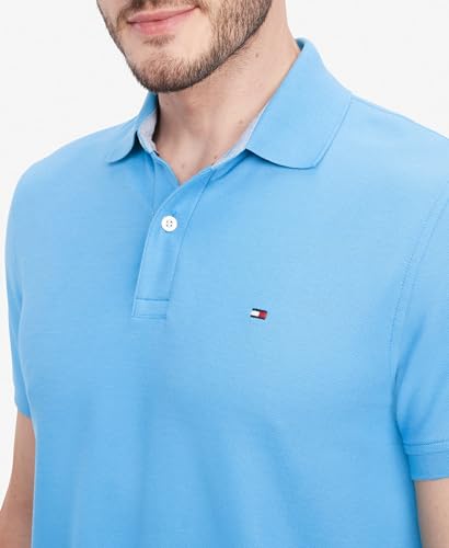 Image of Tommy Hilfiger Men's Short Sleeve Moisture Wicking Stretch Polo Shirt With Quick Dry + Uv Protection