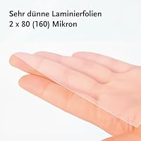 100x Albyco Laminiertaschen - Format A4, 216x303mm - St. 2x80 (160) μm | Albyco Glänzende Laminierfolien - Für Papierformat A4 - Kristallklare Folie schützt Ihre wertvollen Dokumente. – Ansicht 7