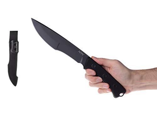 ACTA NON VERBA ANV knives knife P500 ANVP500-006 with Leather Sheath Black