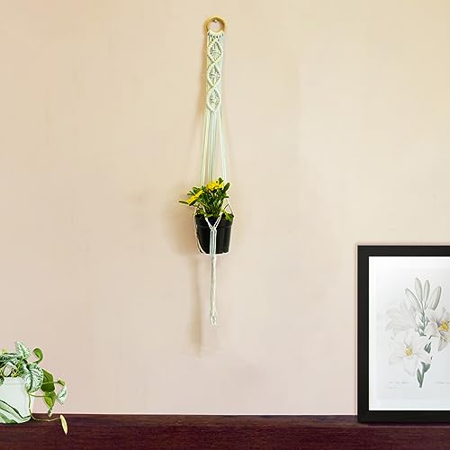 Trustbasket Sensa Macrame Hanger (Set Of 1)| Hanging Planters For Indoor Plants | Macrame Indoor Plant Hanger | Hanging Plant Holder (Pots Are Not Included) #TOP26