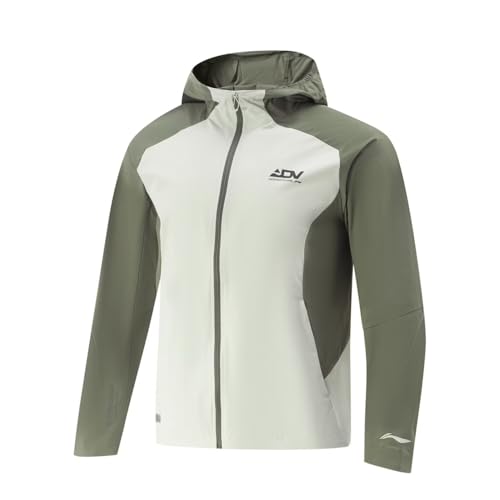 LI-NING Running Series Men's Reflective Light Windproof and Waterproof Sports Windbreaker Coat AFYV001