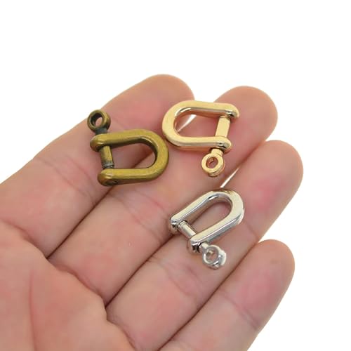 Image of 2X10 Pieces Horseshoe Buckles Keychain Bracelet Clips for DIY Straps Backpacks BronzeCrafts|Beads & Jewelry Making|Jewelry Findings|Jewelry Clasps & Hooks