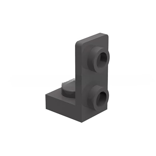 100 Piece Bracket 1 x 1-1 x 2 Inverted, Dark Gray, Compatible with Lego Parts and Pieces