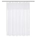Barossa Design Long and Wide Fabric Shower Curtain with Sheer Window 78 x 78 inch, Waffle Weave, Hotel Collection, 230GSM Heavyweight, Water Repellent, Machine Washable, White, 78x78