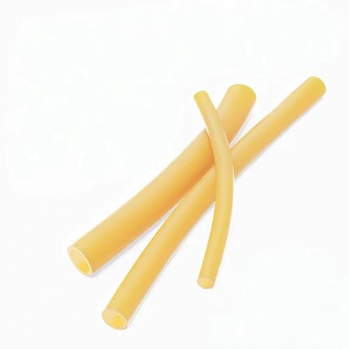 Estdkmnos One Color High Temp Resistant Flexible Silicone Tube， Silicone Latex Rubber Hose Tube 1M Yellow Multiple Sizes(Id 10Mm X Od 14Mm)
