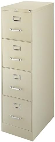 Hirsh Industries 22" Deep Vertical File Cabinet 4-Drawer Letter Size Putty, 17891