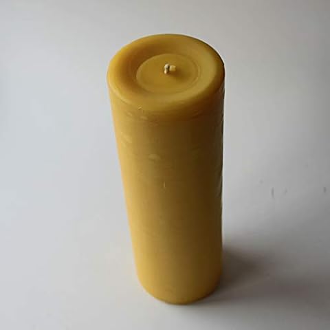 Organic beeswax pillar candle - 150hr burning time - handmade in Wales Cover