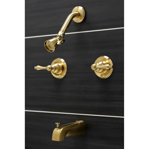 Kingston Brass KB243ALAB Victorian Double-Handle Tub and Shower Faucet in Antique Brass by Kingston Brass - Image 2