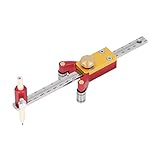 Uadme Medidor de Marcado de Rueda, Regla de Trazado Multifuncional, Herramienta de Marcado de Línea, para Trabajos de Madera