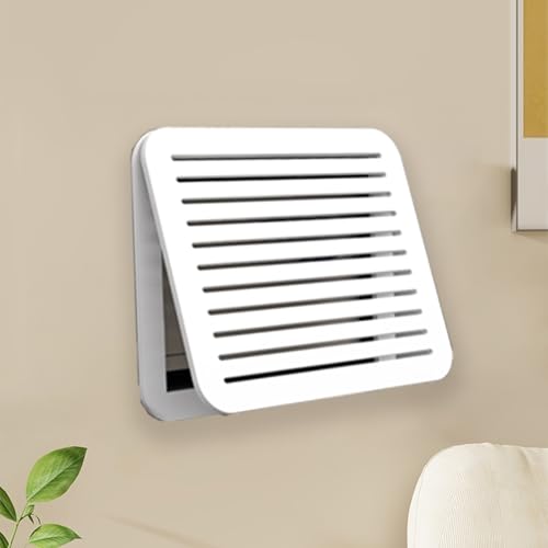 Stylish White Electrical Panel Cover - Breathable Decorative Flip-Open Breaker Box Cover for 8-16 Inch Wall Mount, 15.75"x13.75", Perfect for Home & Office Décor