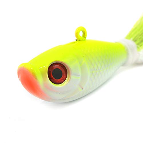 2 Pieces/Lot 4 Oz Bucktail Jig Saltwater Saltwater Flounder Bass Bluefish Striper Teaser Bucktail Jigs (4) #TOP5