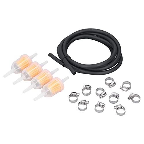 Clipe de mangueira ajustável, tubo de gás plástico 2m 15 peças 0.2in ID 0.35in OD filtro de combustí