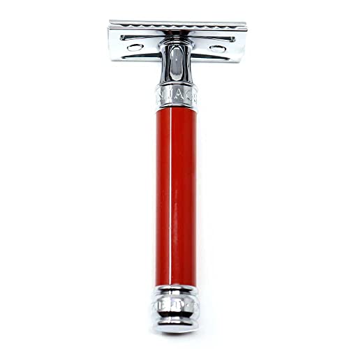 Edwin Jagger Maquinilla Clásica De Afeitar De81 - Rojo Cromo Cover