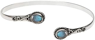 Labradorite Stone Arm cuff, Armlet, Armband, Upper Arm cuff, Silver Overlay Arm Cuff, Bracelet Armlet, Trible Armlet, Boho Girls Women Arm Cuff