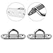 2× Heavy Duty Stainless Steel Ceiling Hook Mount for Chandelier, Fan, Rope - Industrial Strength Hanging Kit with Natural Welding Technology, Streamlined No-Corner Design, 6×2×2.8 cm, Silver