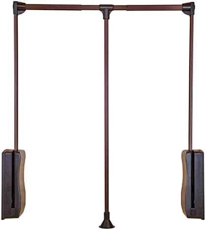 Closet Rod for Hanging Clothes - Adjustable Wardrobe Lift Rail Organizer System, Soft Return, Space Saving,Heavy Duty Pull Down Closet Rod，Closet Rod Extender Hanging
