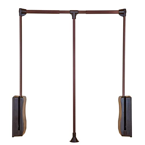 Tringle de penderie rabattable réglable 550-660mm marron