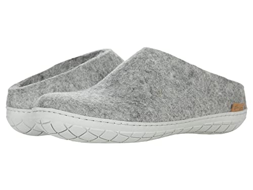 Image of Glerups 100% quality wool mix Slipper with rubber sole - Unisex Slip-on