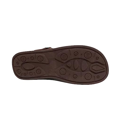 Chinelo Masculino de Couro DN201 Tradicional Conforto Cor:Marrom;Tamanho:38