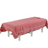 5 piezas de sábanas algodón grueso sólido for salón belleza, funda colchón, for mesa masaje spa, colcha, suaves for con o sin agujero(01,90x220cm with hole)