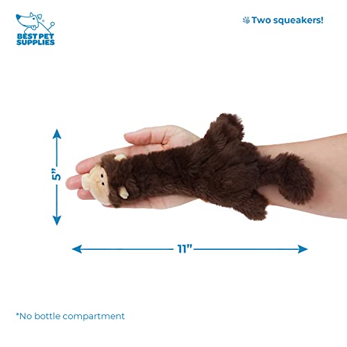 Image of Best Pet Supplies Squeaky Dog Toys with Soft Durable Fabric for Small, Medium and Large Pets Interactive Toy for Indoor Play, Supports Active Biting and Play - Monkey, Small
