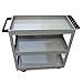 Hand Push Maintenance and Assembly of Mobile Hardware Functional Cabinet Shelf Three Layer Tool Car TMP1105 (Color : Grey)