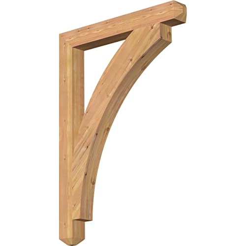 3 1/2"W x 30"D x 42"H Thorton Craftsman Smooth Bracket, Western Red Cedar