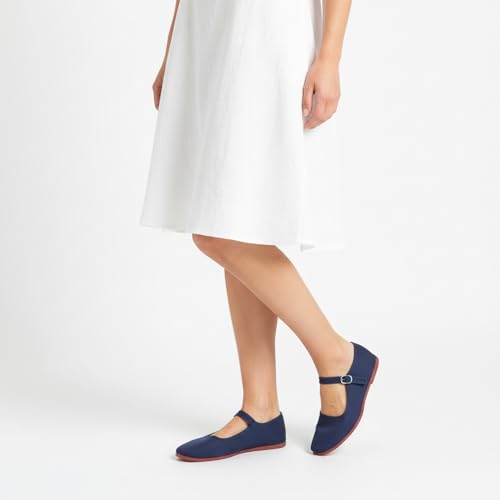 Image of Womens Classic China Flats, Casual China Doll Shoes, Cotton Mary Janes, Chinese Tai Chi Shoes