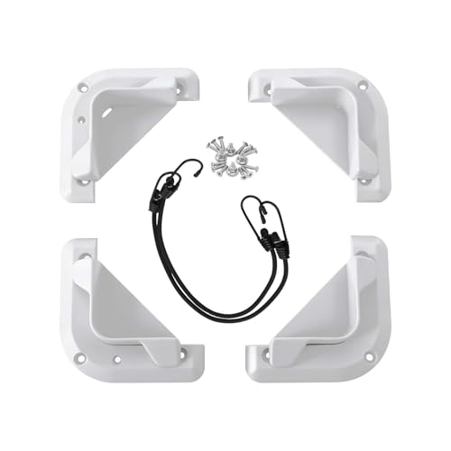 Removable Cooler Mounting Kit Aluminum Alloy,Cooler Tie Down Kit with 4 Pairs Corner Pieces, Cooler Accessories (Silvery)
